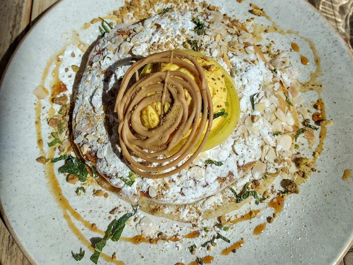 a seasonal pancake at Dignita in Amsterdam