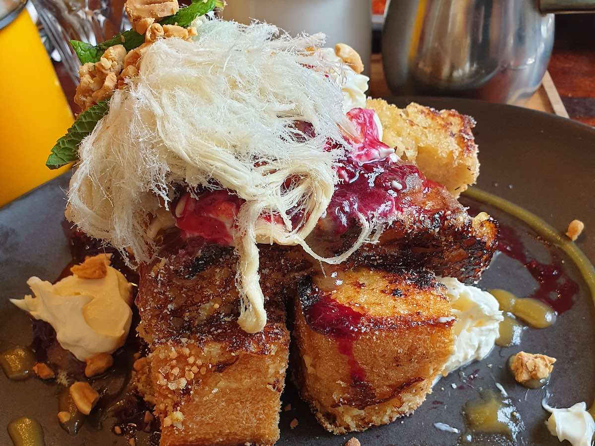 French toast at The Pocket in Belfast topped with candyfloss