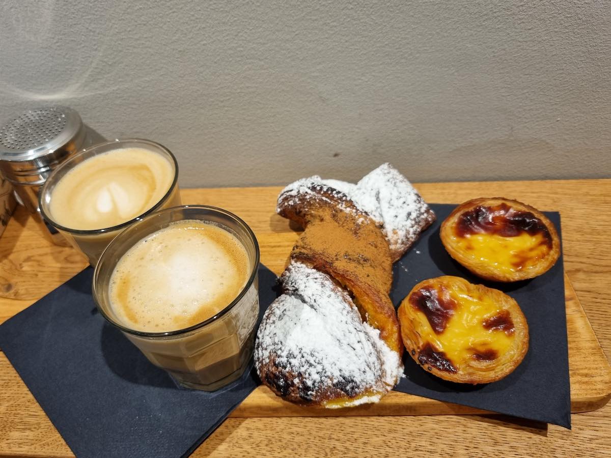 Mister Nata portuguese pastel da nata and other pastries with two lattes