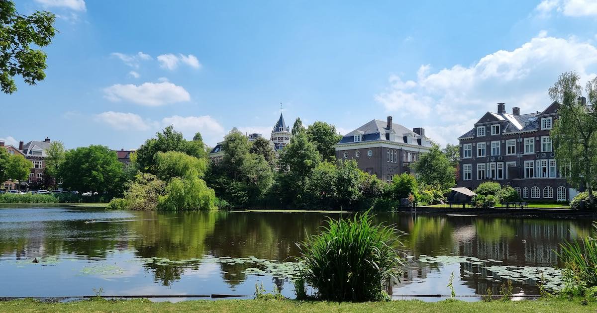 the lake in vondelpark Amsterdam