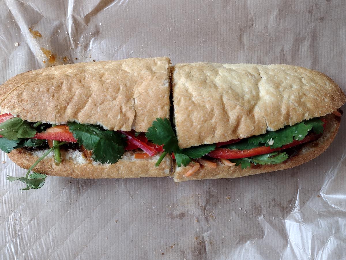 vegan banh mi at Anam - one of the best sandwiches in Amsterdam