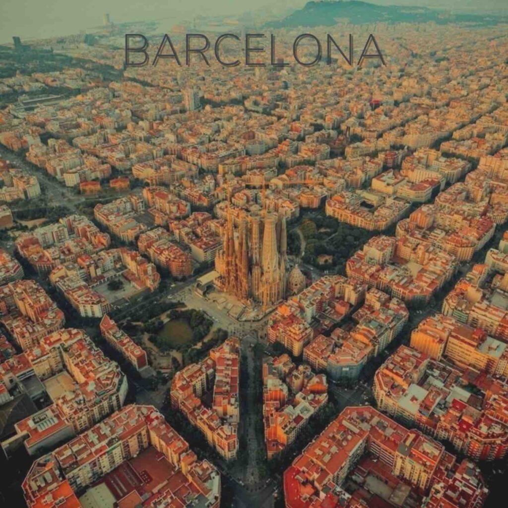 Barcelona city guide wide shot