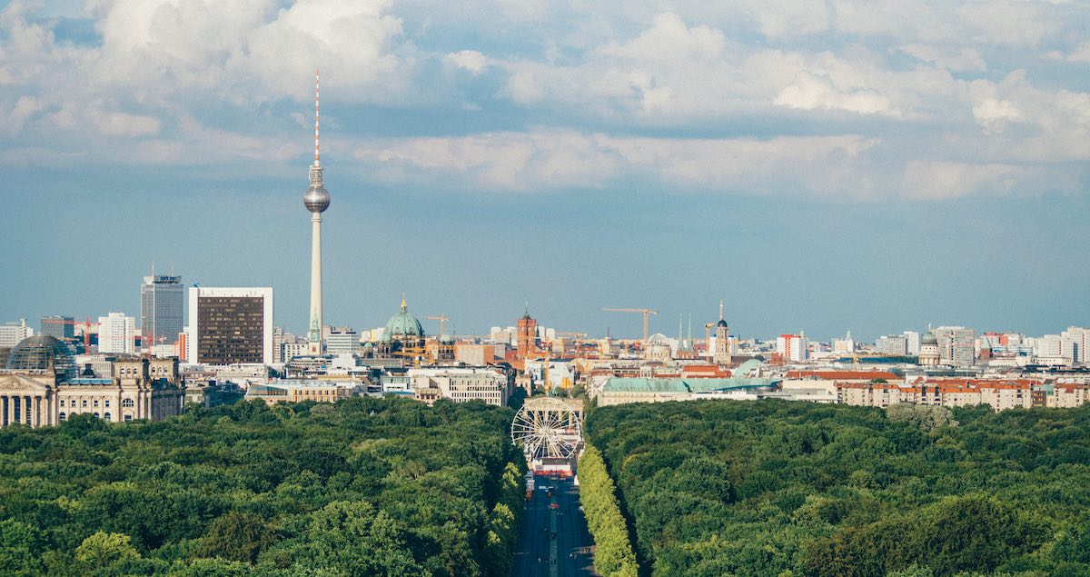 landscape of Berlin with lots of greenery