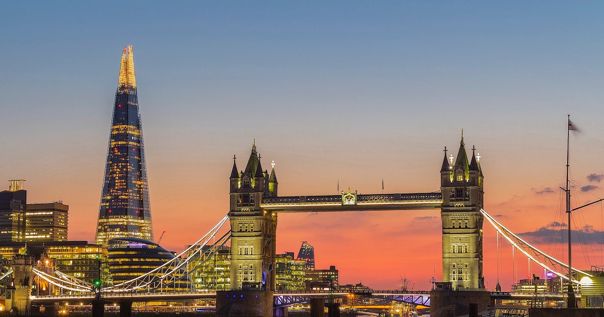 Tower Bridge at London sunset