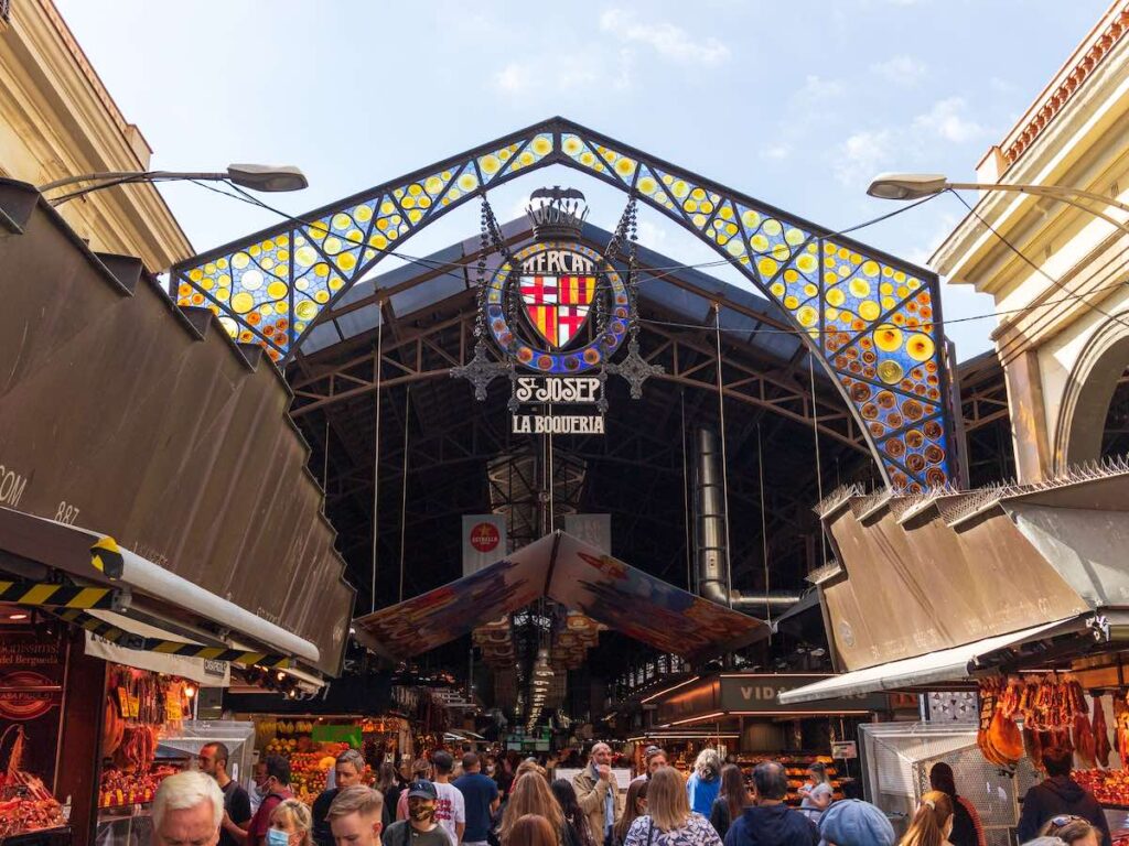 outside of Mercado de La Boqueria in barcelona