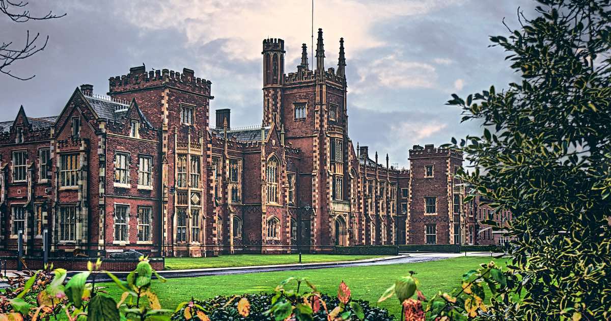 Landscape of Queens University in Belfast