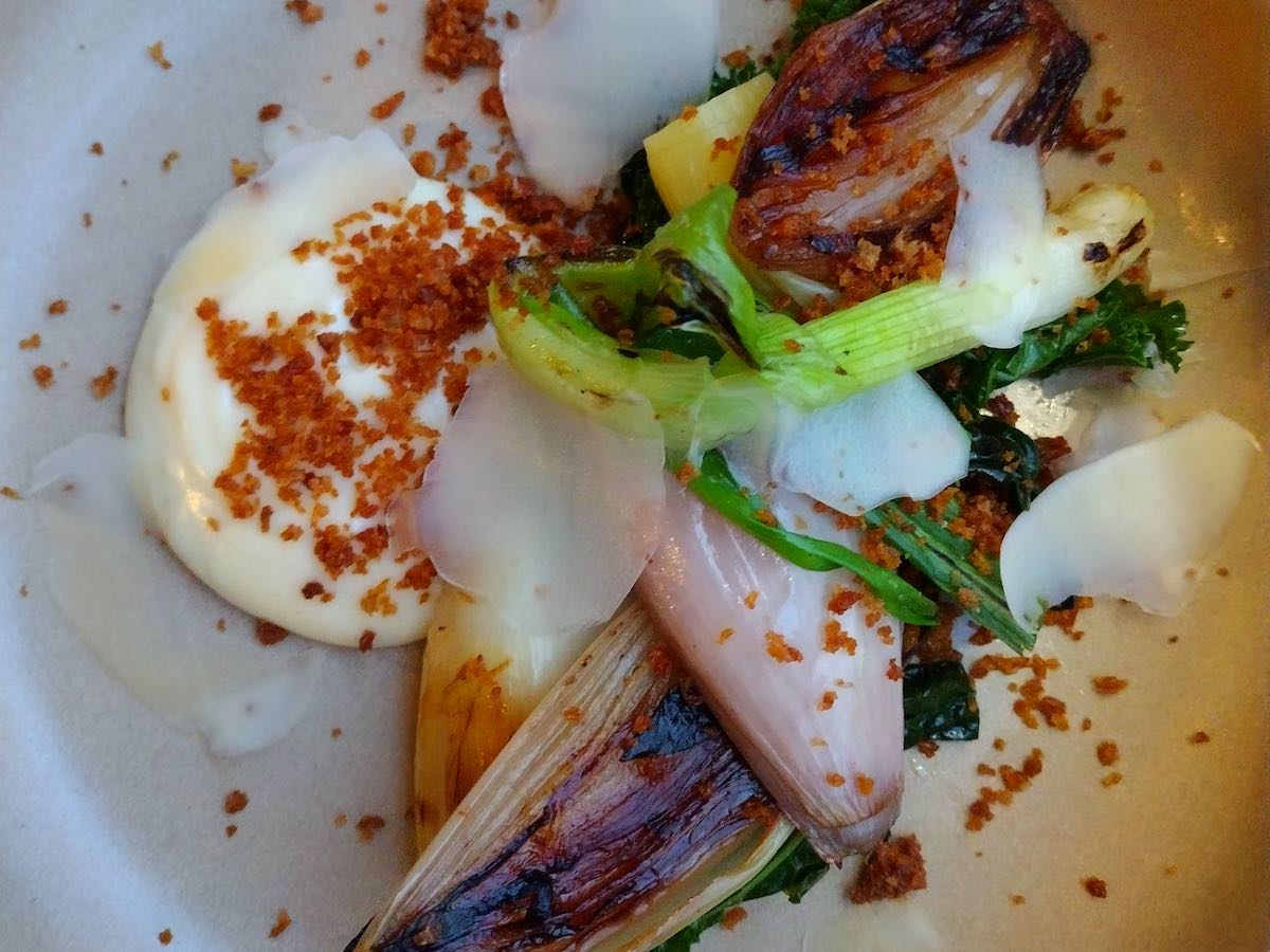 a closeup of a salad plate at Edo restaurants in Belfast