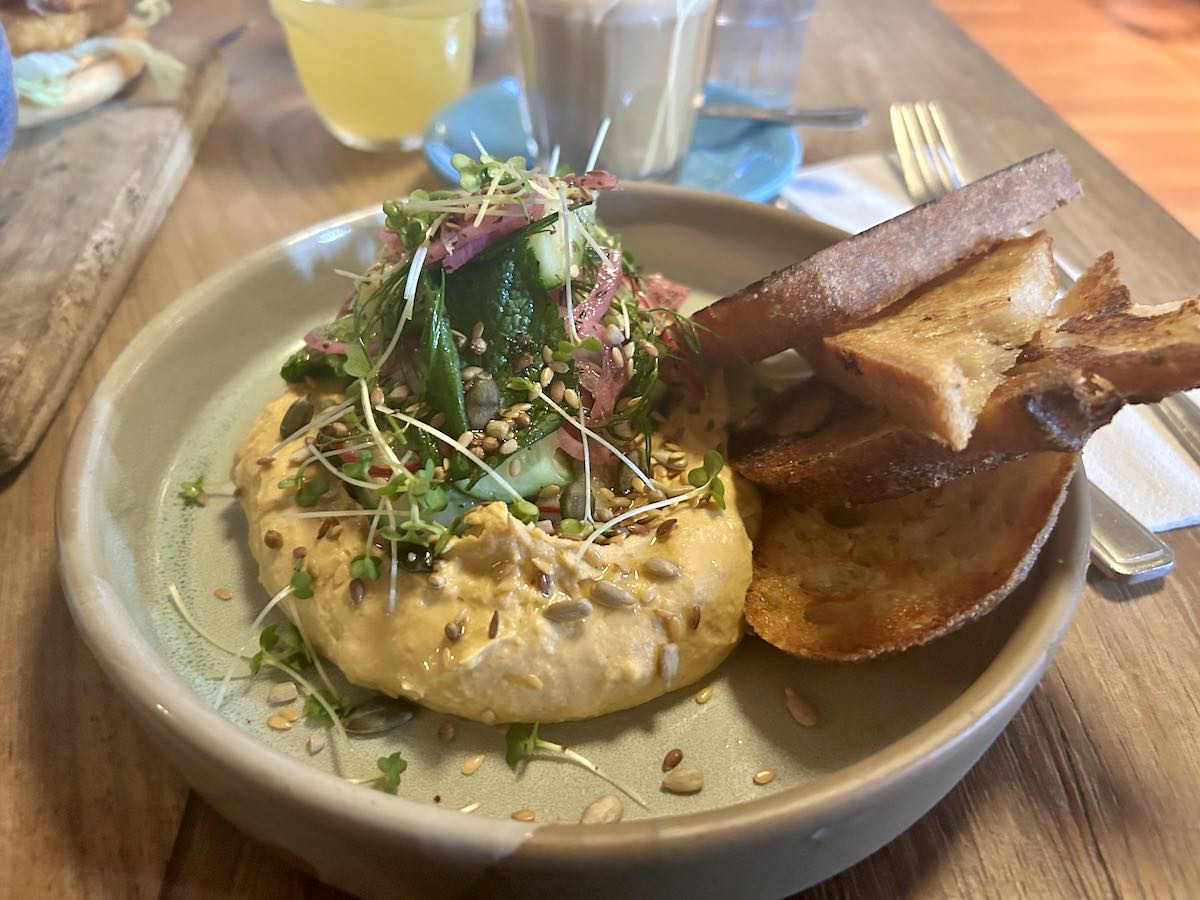 The hummus special at General Merchants brunch in Belfast