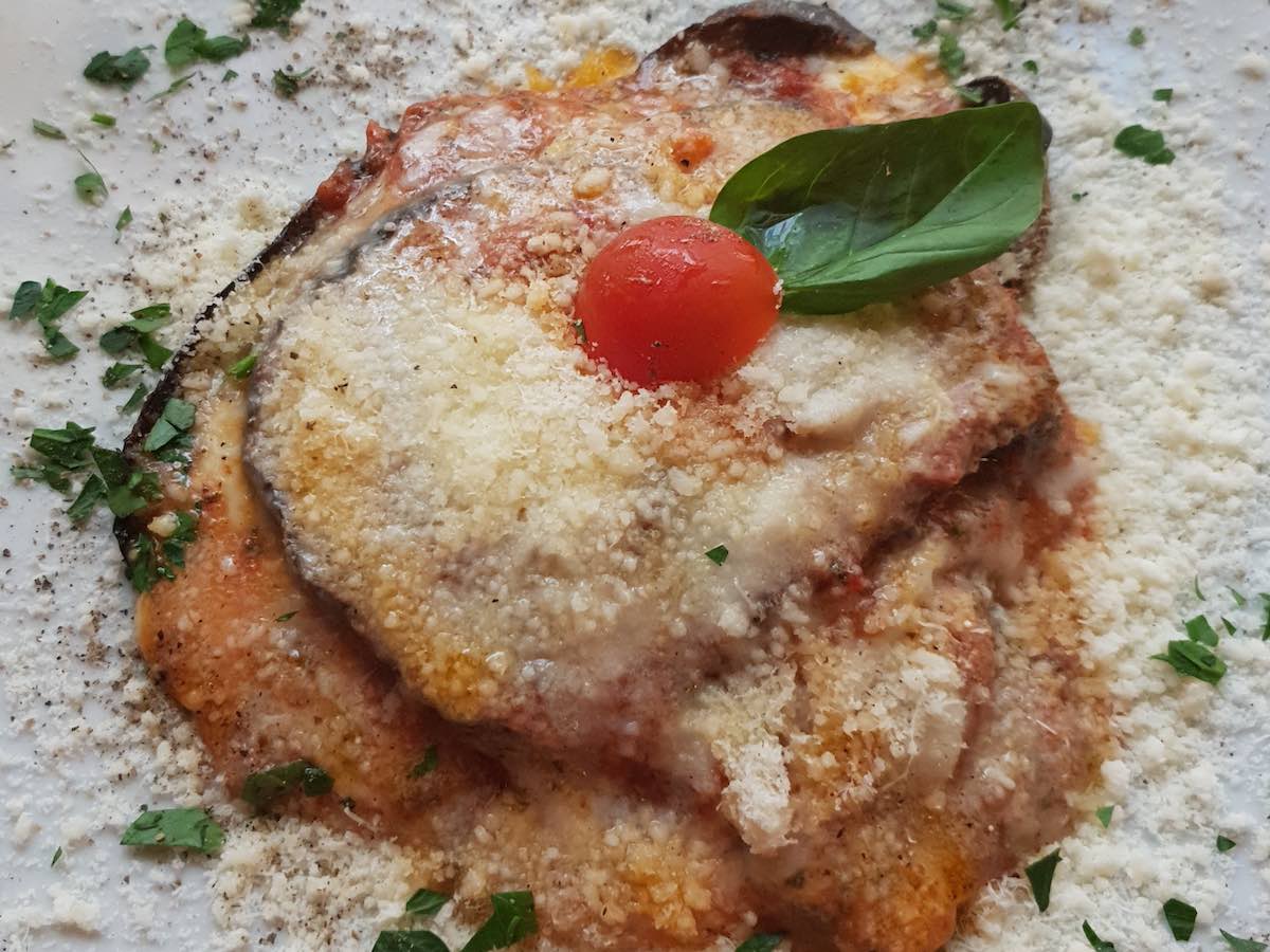 aubergine parmigiana at mimi e coco, some of the best food in Rome