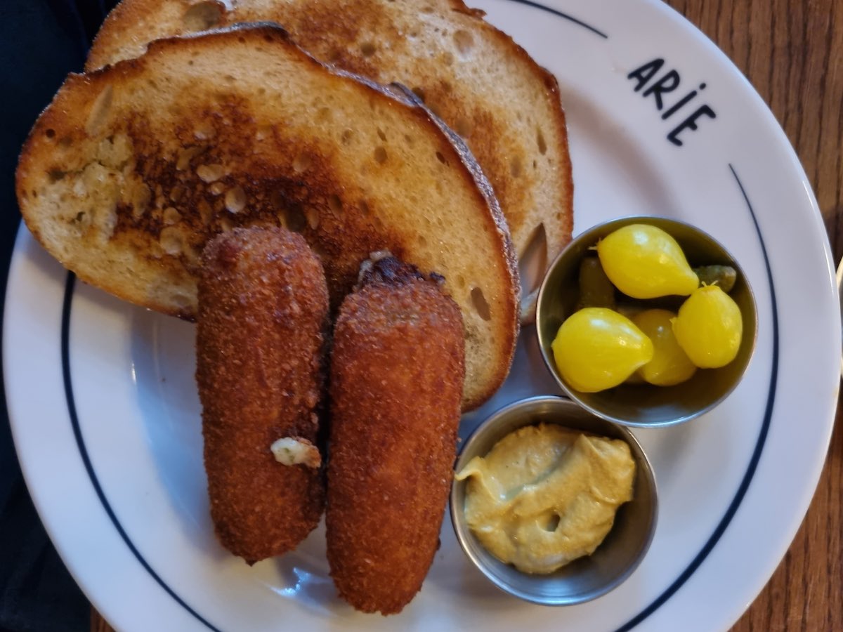 the vegetarian croquettes at lunch