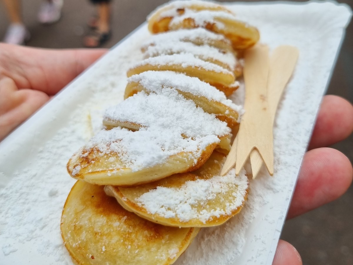 Poffertjes in Amsterdam with butter and sugar